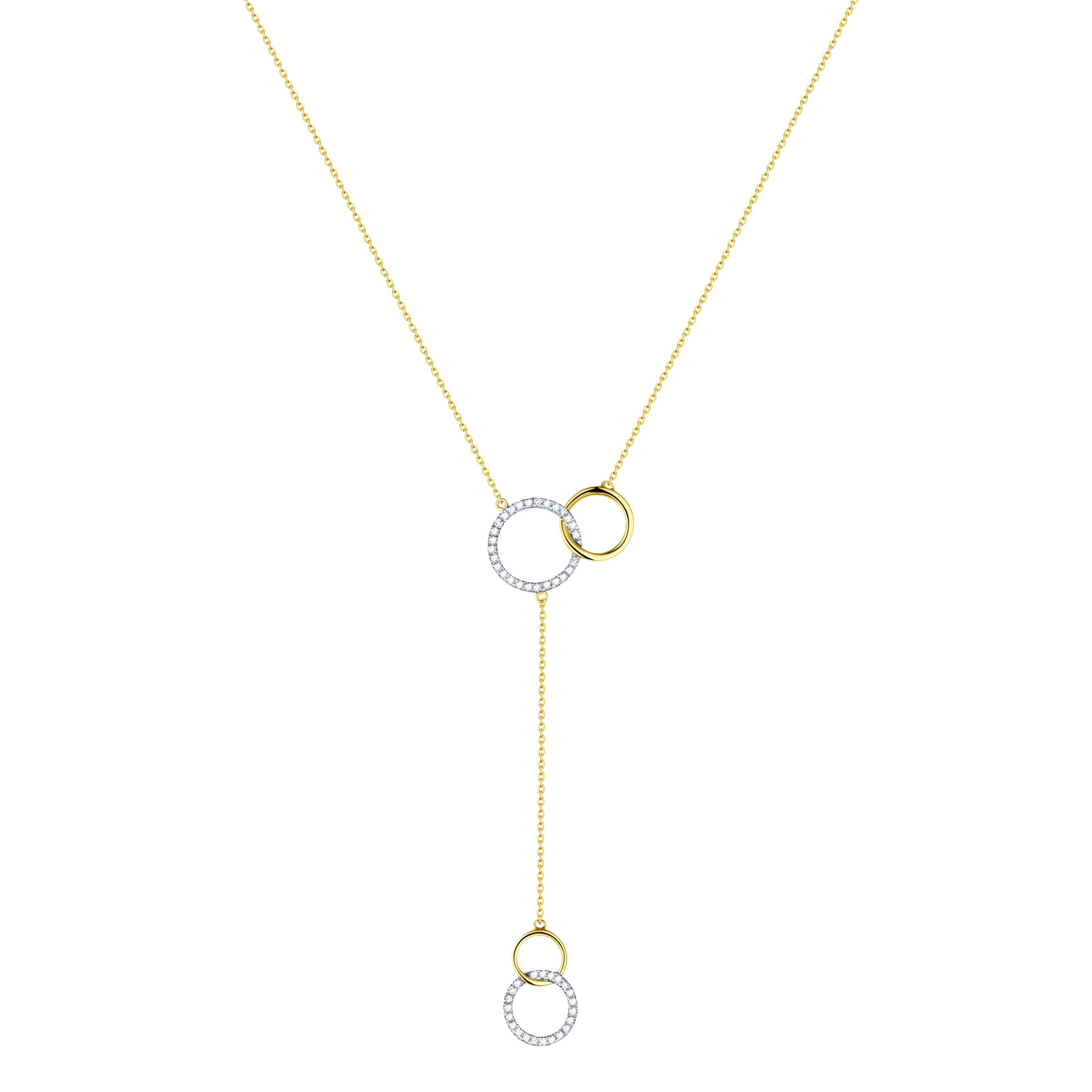 NL25994WHT- 14K Yellow Gold Diamond Necklace, 0.12 TCW