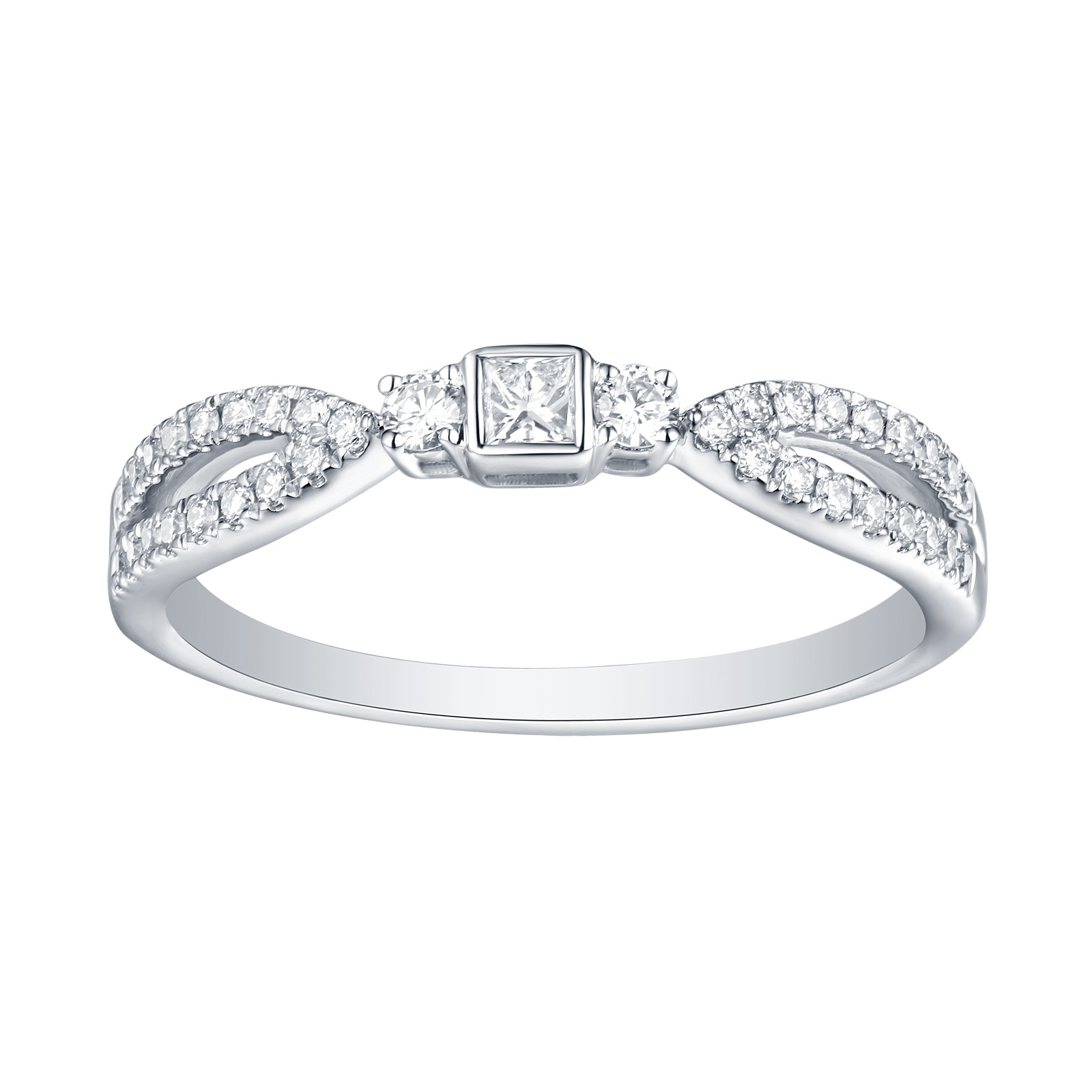 R25912WHT- 14K White Gold Diamond Ring, 0.27 TCW