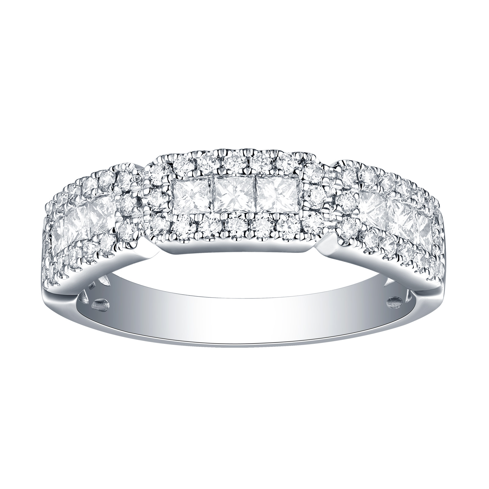 R26075WHT – 14K White Gold Diamond Ring, 0.86 TCW