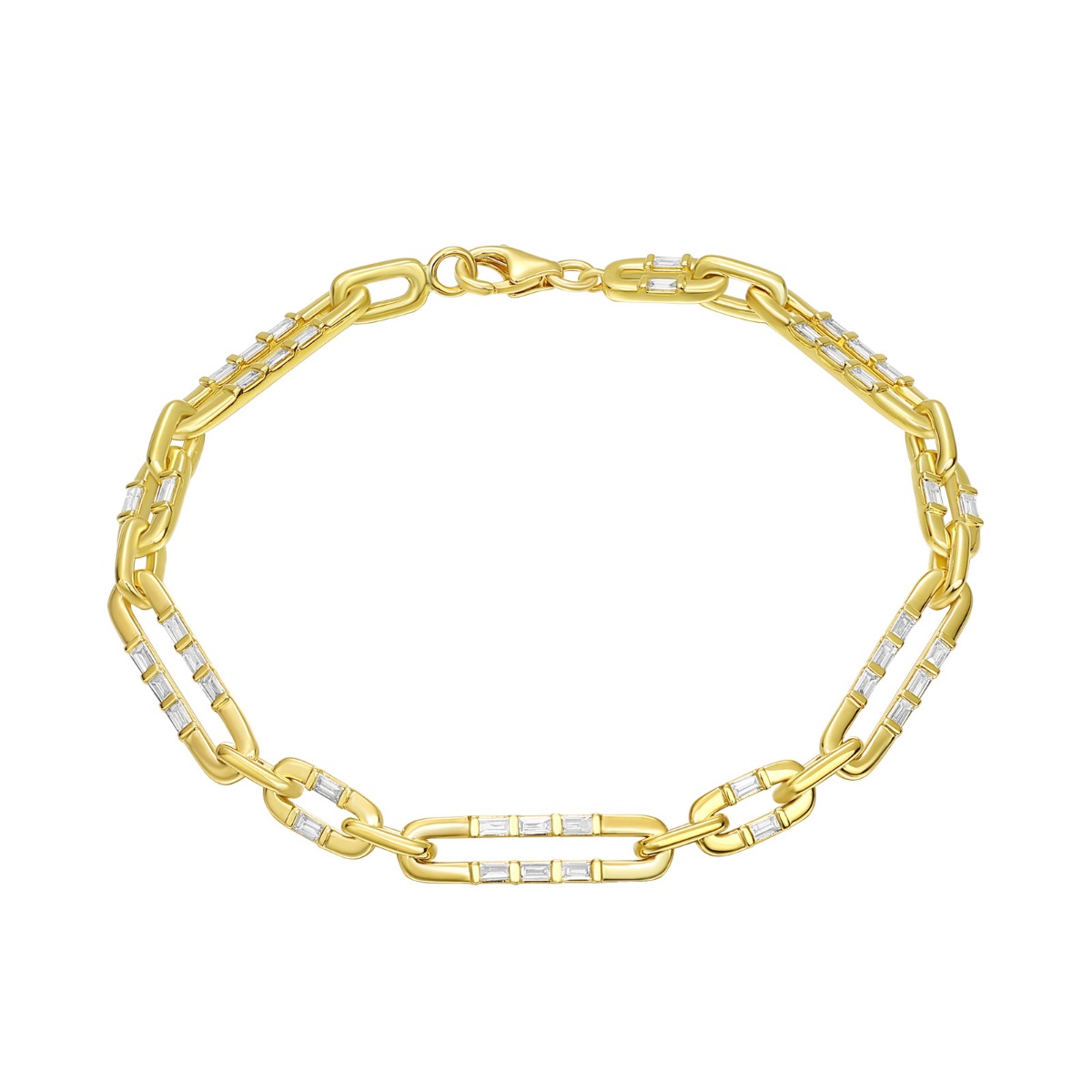 BL36813WHT – 18K Yellow Gold  Diamond Bracelet, 1.03 TCW