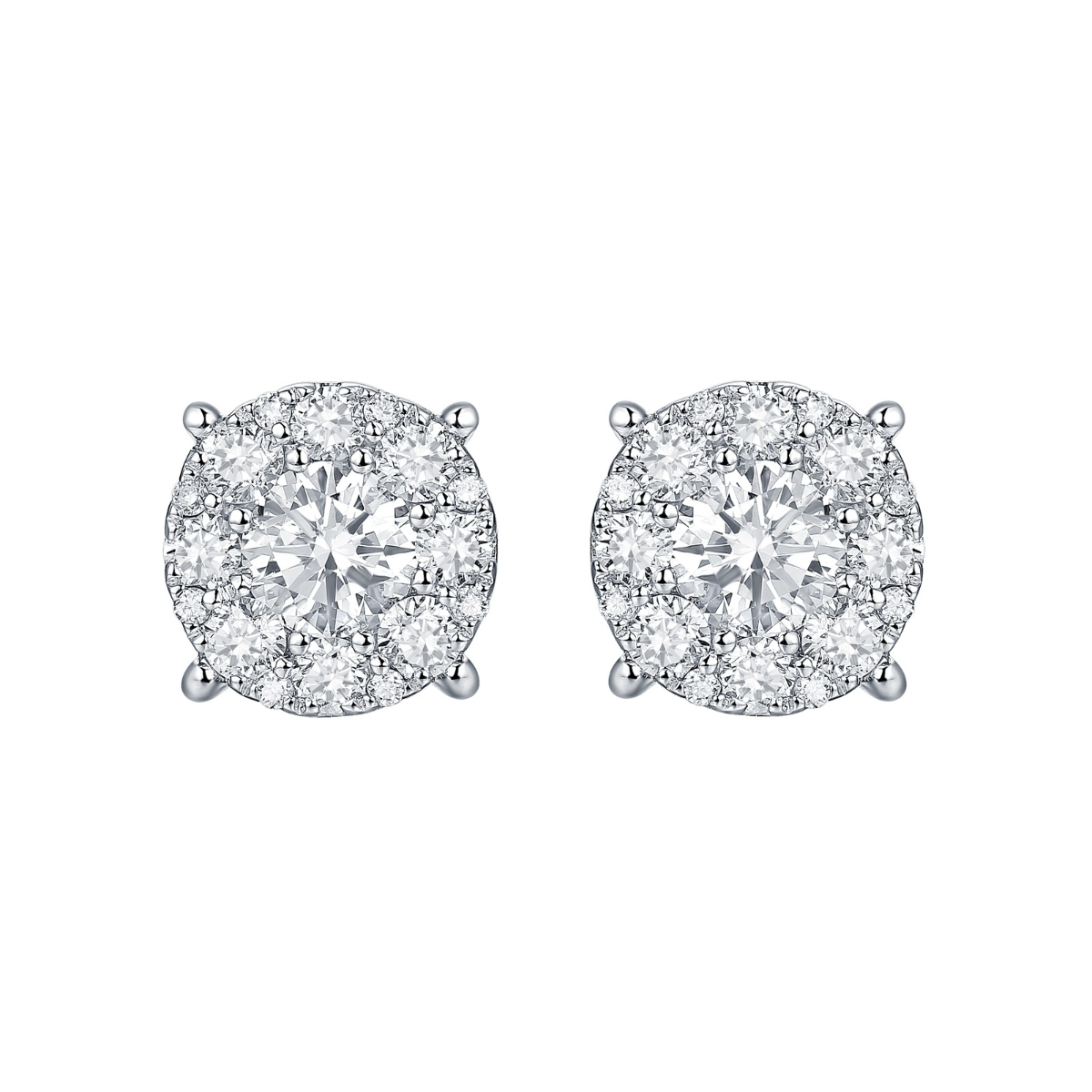 E35482WHT – 18K White Gold Diamond Earring, 0.63 TCW