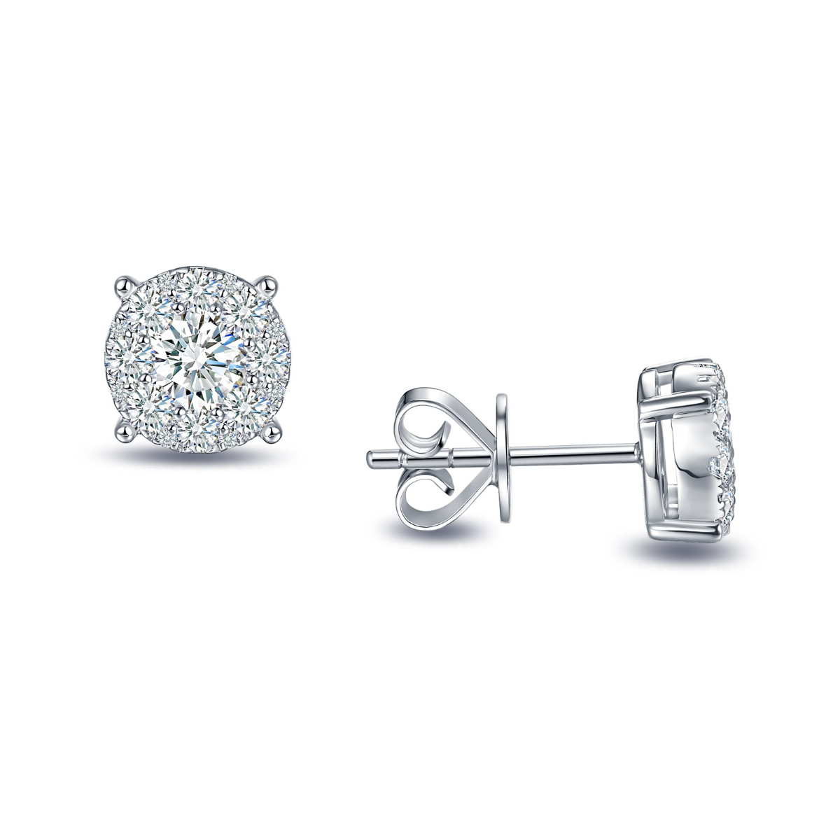 E35488WHT – 18K White Gold Diamond Earring, 1.07 TCW Style No: E35488WHT