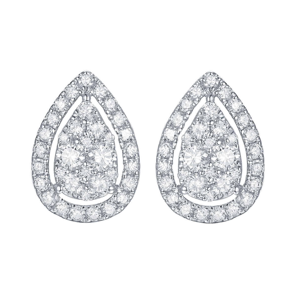 E35513WHT – 18K White Gold Diamond Earring, 0.73 TCW