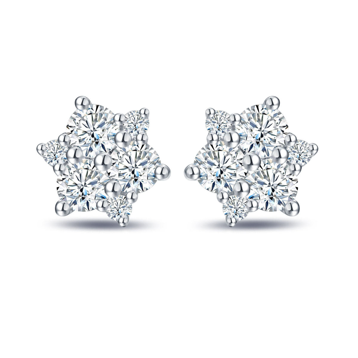 E35561WHT – 18K White Gold Diamond Earring, 0.56 TCW