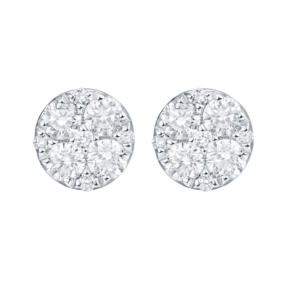 E35787WHT – 18K White Gold Diamond Earring, 0.52 TCW