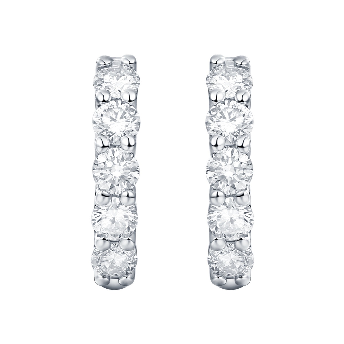 E36130WHT – 18K White Gold Diamond Earring, 0.45 TCW