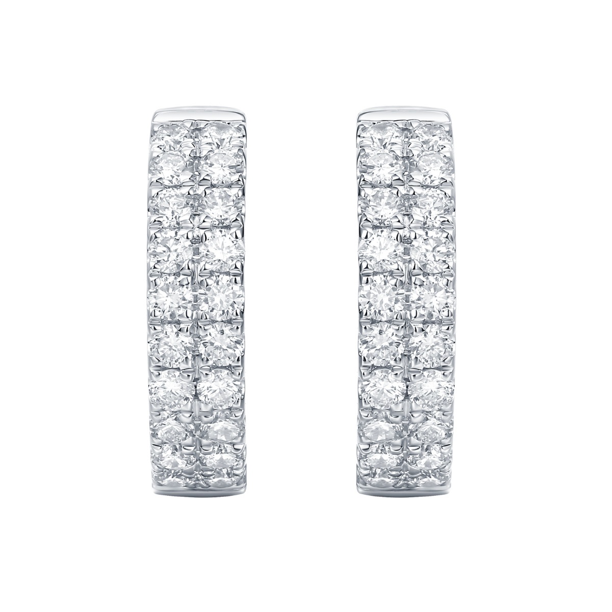 E36347WHT – 18K White Gold Diamond Earring, 0.71 TCW