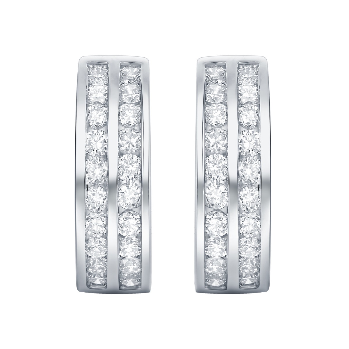E36349WHT – 18K White Gold Diamond Earring, 0.72 TCW