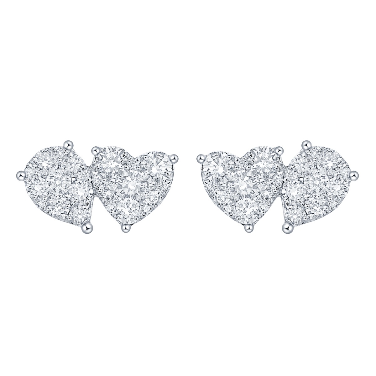 E37086WHT – 18K White Gold Diamond Earring, 0.74 TCW