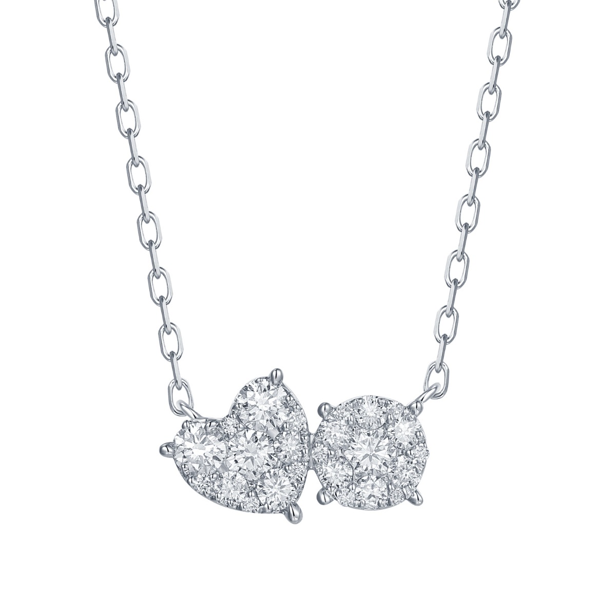 NL37091WHT – 18K White Gold Diamond Necklace, 0.43 TCW