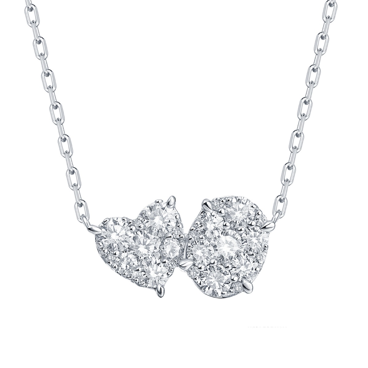 NL37161WHT – 18K White Gold Diamond Necklace, 0.86 TCW