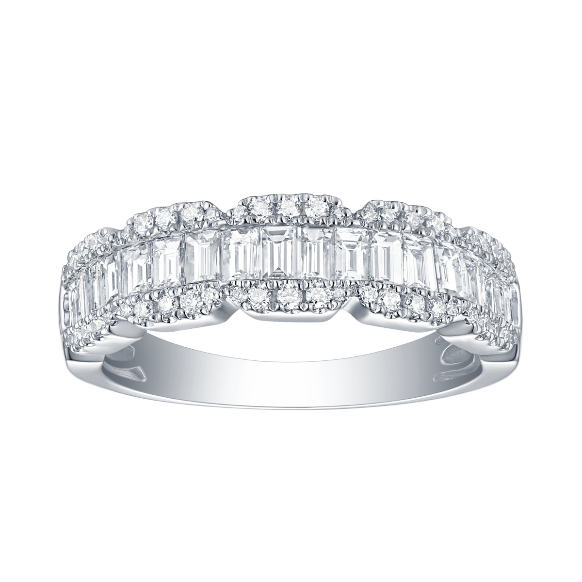R31496WHT – 18K White Gold Diamond Ring, 1.1 TCW