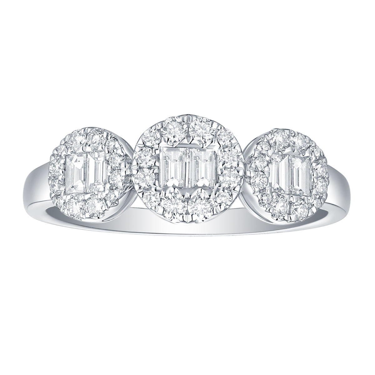 R34823WHT – 18K White Gold Diamond Ring, 0.55 TCW