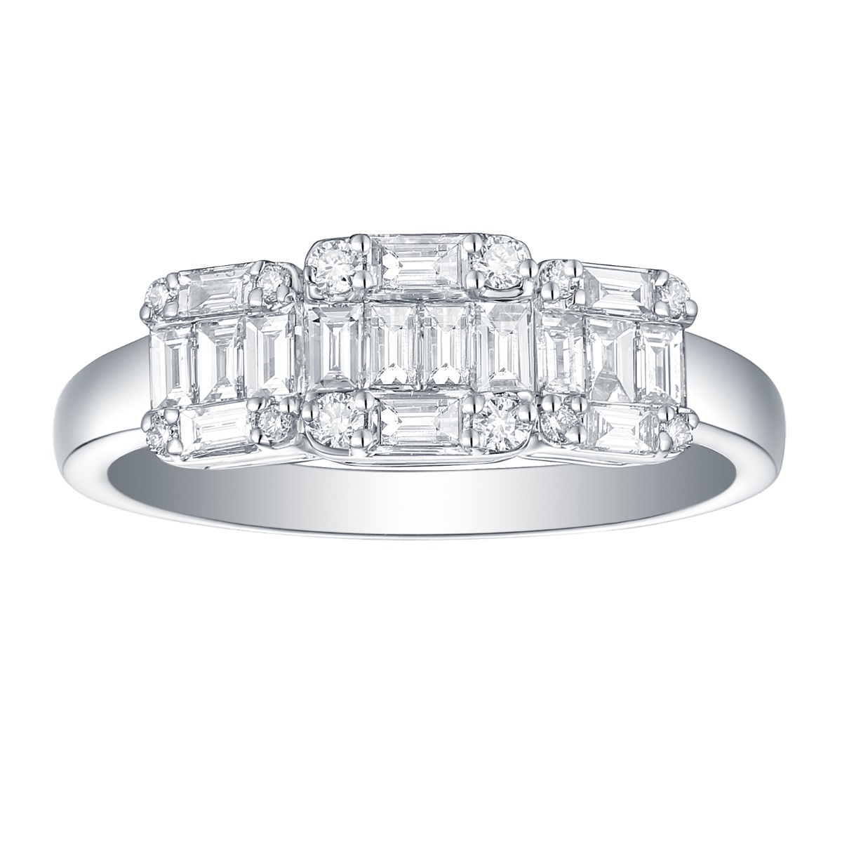R34824WHT – 18K White Gold Diamond Ring, 0.6 TCW