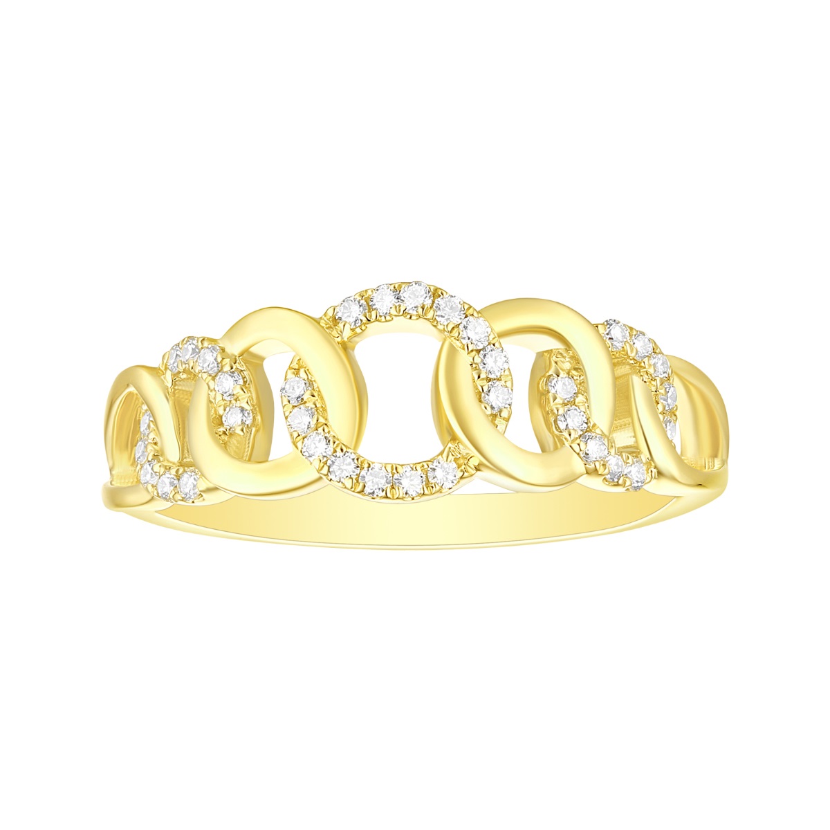 R35050WHT – 18K Yellow Gold  Diamond Ring, 0.15 TCW