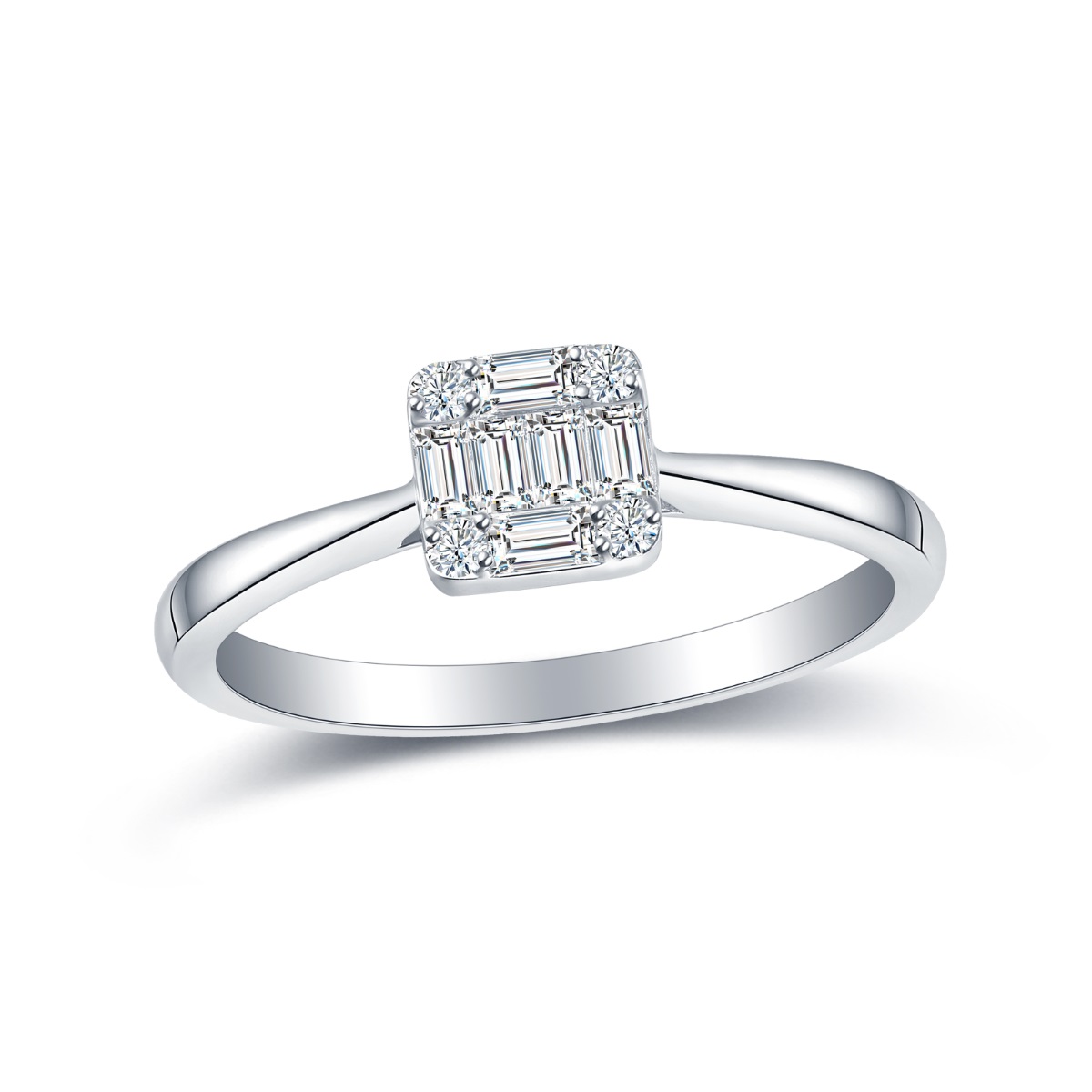 R35129WHT – 18K White Gold Diamond Ring, 0.24 TCW