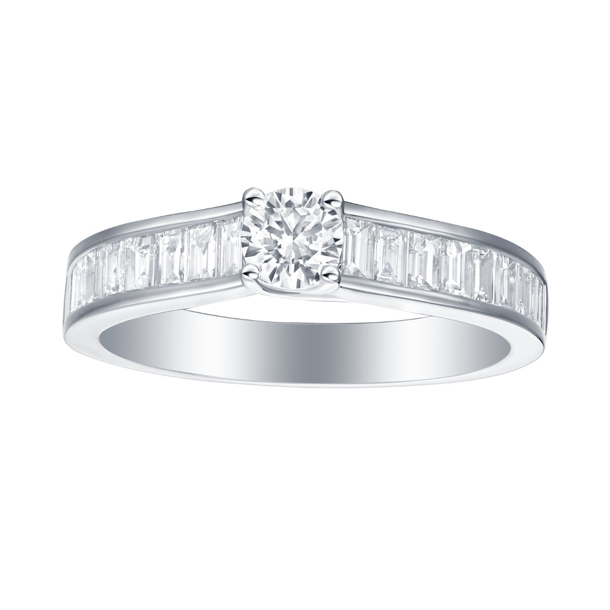 R35836WHT – 18K White Gold Diamond Ring, 1.01 TCW
