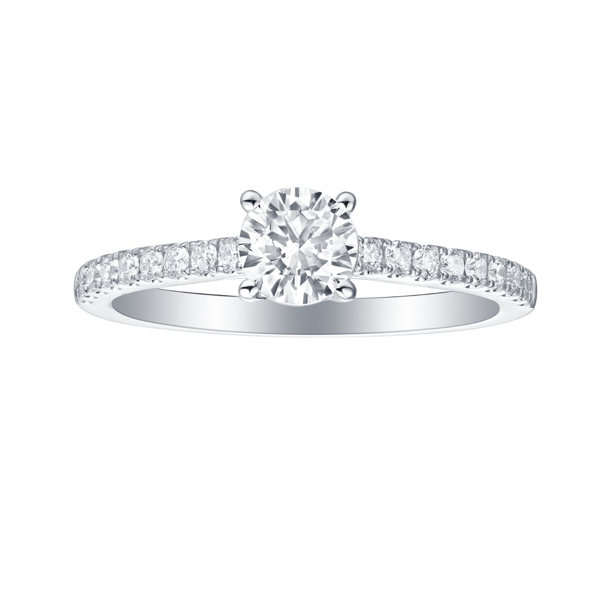 R35874WHT – 18K White Gold Diamond Ring, 1.24 TCW