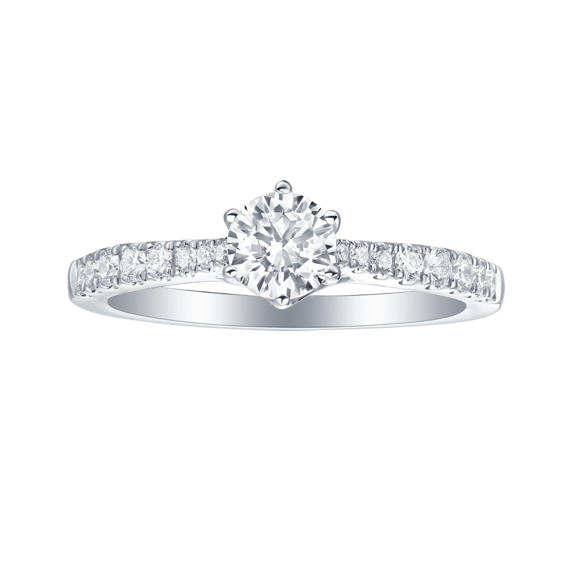 R35876WHT – 18K White Gold Diamond Ring, 1.25 TCW