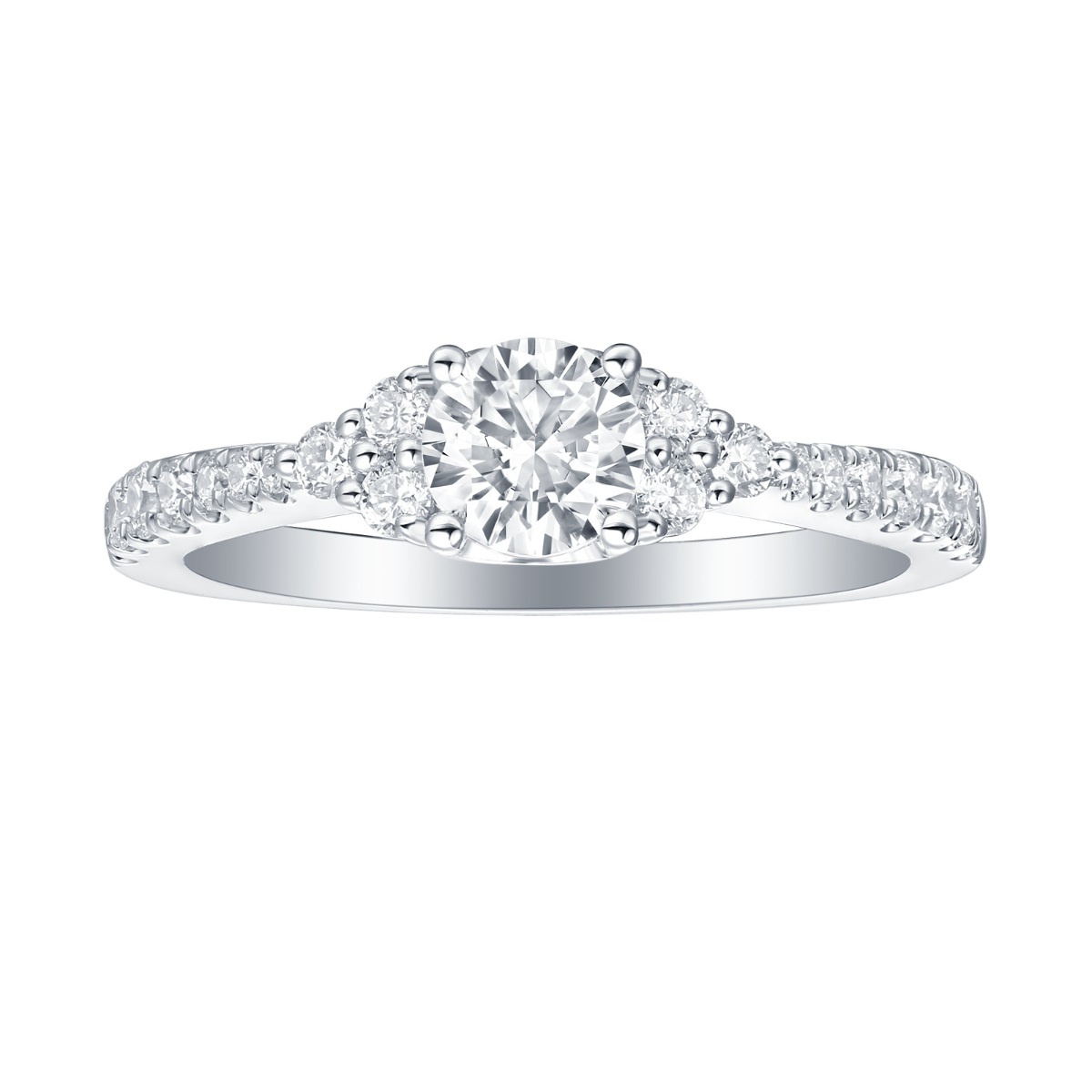 R35877WHT – 18K White Gold Diamond Ring, 1.36 TCW