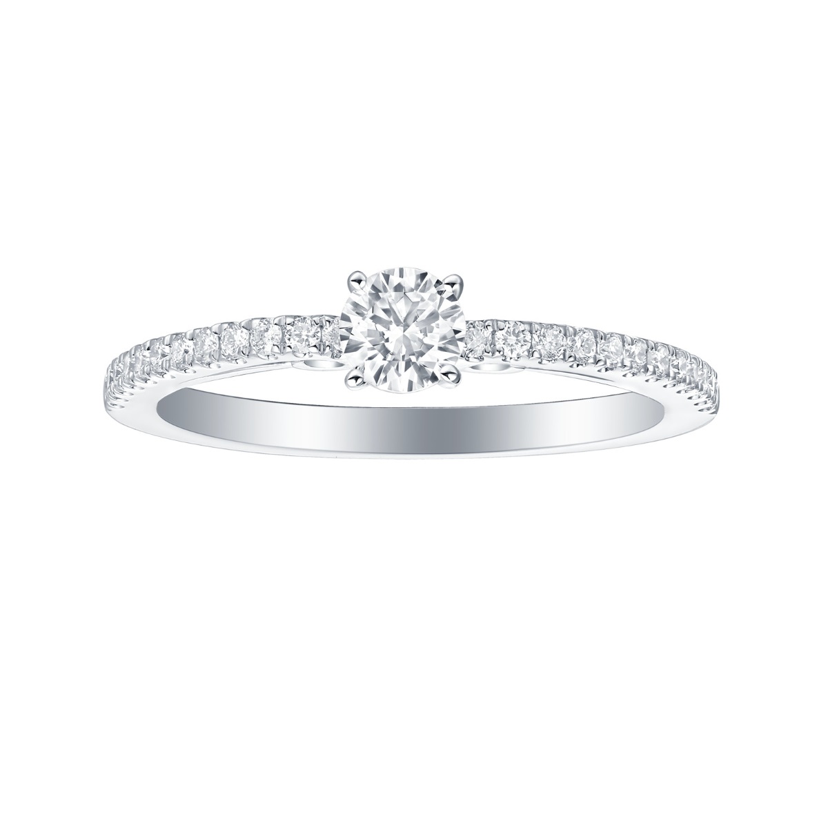 R35879WHT – 18K White Gold Diamond Ring, 0.71 TCW