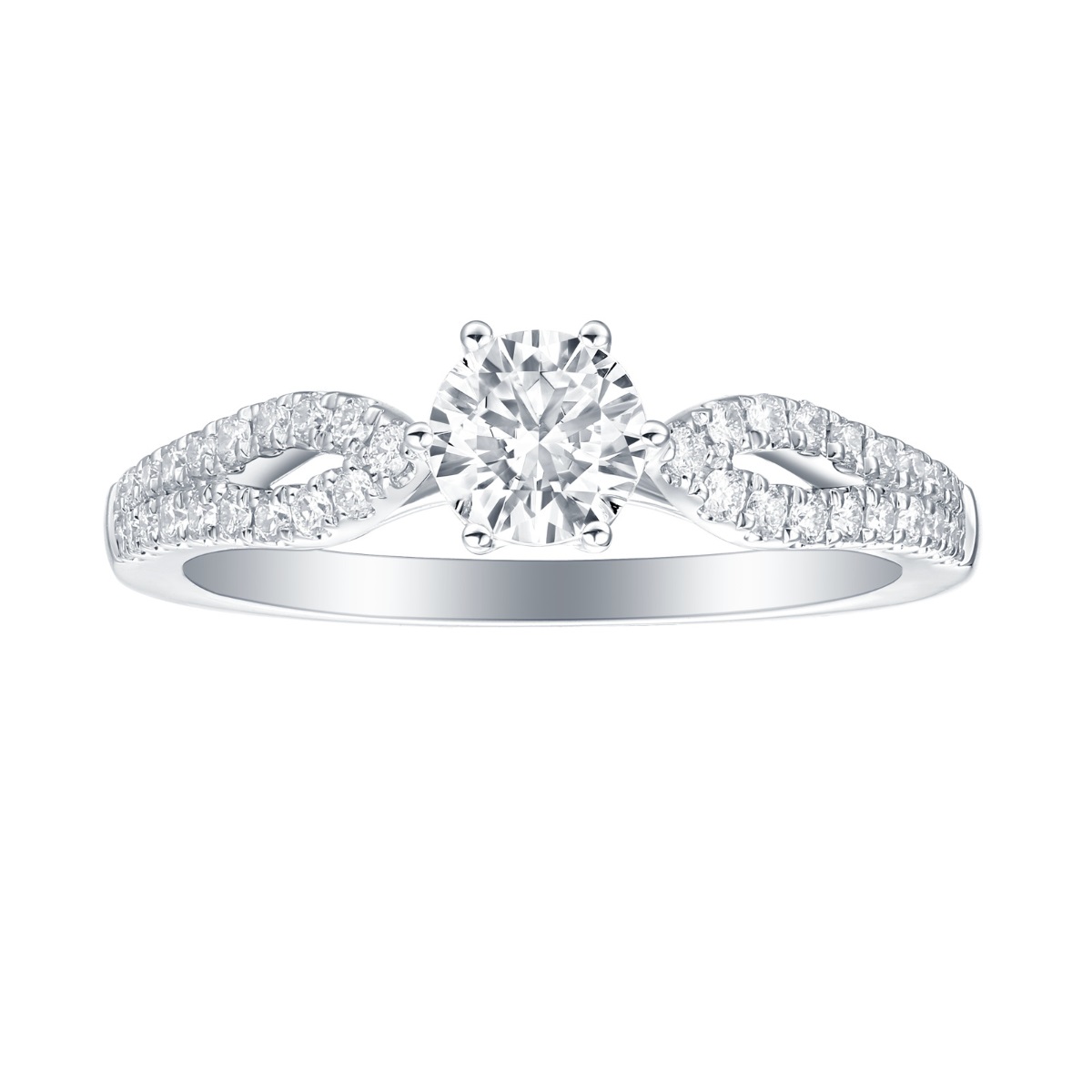 R35880WHT – 18K White Gold Diamond Ring, 1.27 TCW