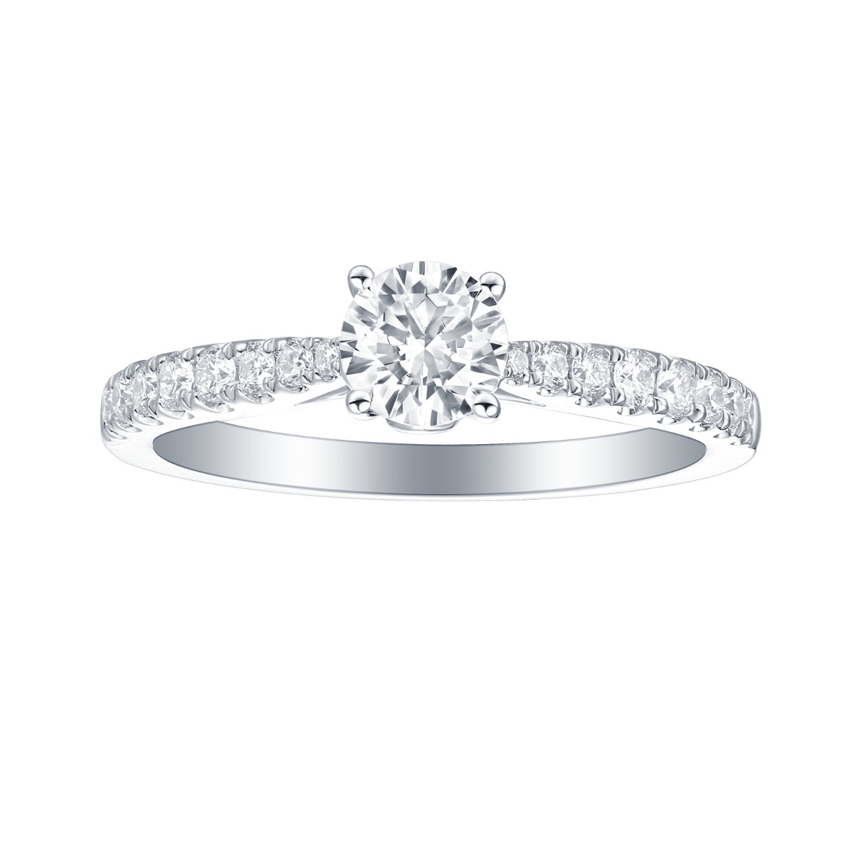 R35883WHT – 18K White Gold Diamond Ring, 1.24 TCW