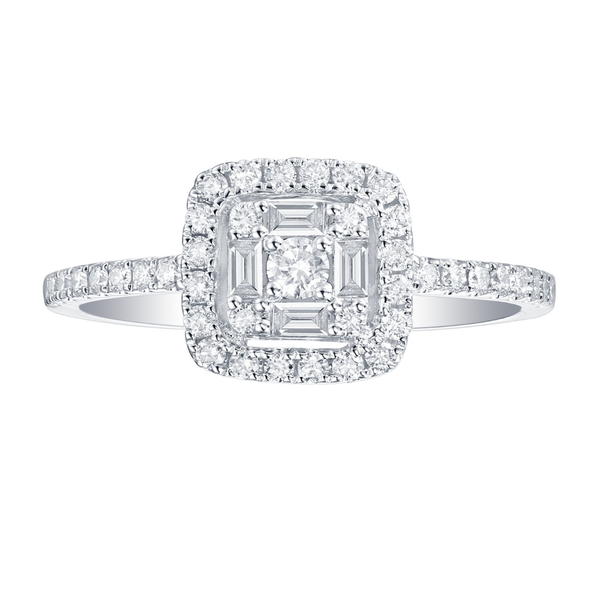 R36436WHT – 18K White Gold Diamond Ring, 0.43 TCW