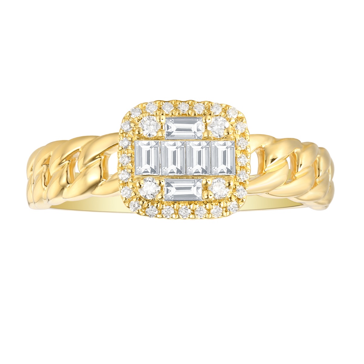 R36537WHT – 18K Yellow Gold  Diamond Ring, 0.34 TCW