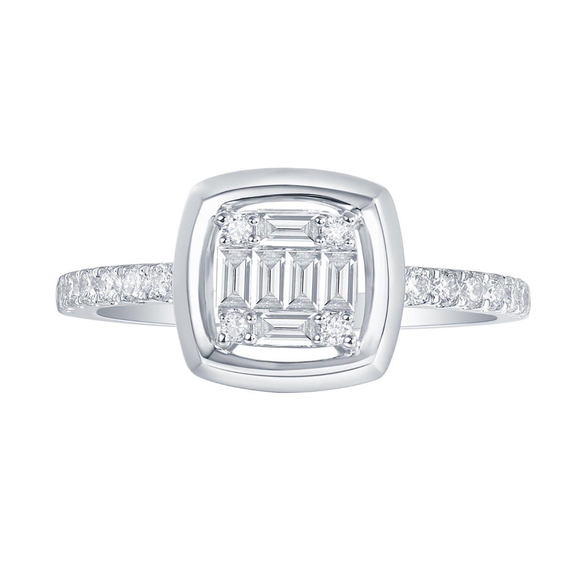R36572WHT – 18K White Gold  Diamond Ring, 0.45 TCW