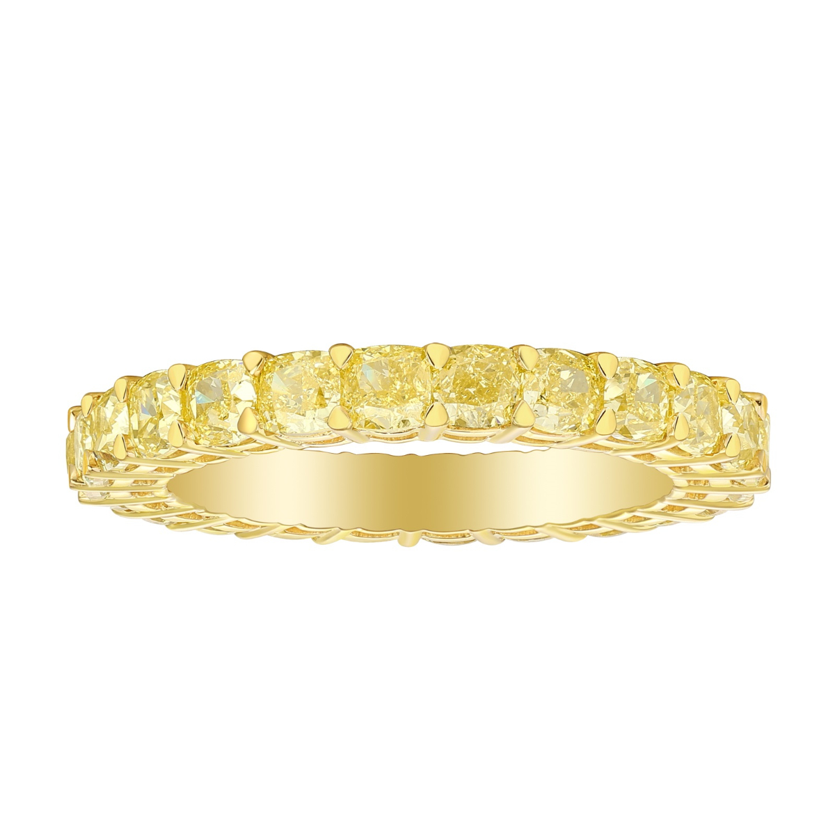 R37132NYL – 18K Yellow Gold Diamond Ring, 3.87 TCW